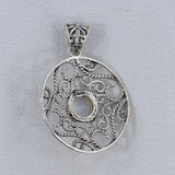 Rainbow Moonstone Silver Pendant