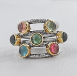 925 Sterling Silver Tourmaline Rings