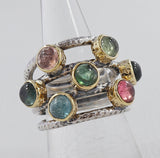 925 Sterling Silver Tourmaline Rings