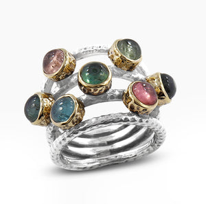 925 Sterling Silver Tourmaline Rings
