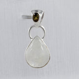 Rainbow Moonstone Silver Pendant