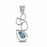 Blue Topaz 925 Sterling Silver Pendant