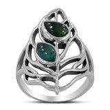 Multi Tourmaline Silver Ring