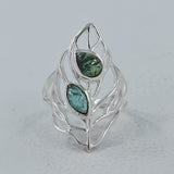 Multi Tourmaline Silver Ring