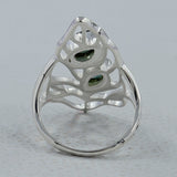 Multi Tourmaline Silver Ring