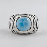 925 Starling Silver Larimar Ring