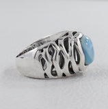 Larimar Silver Ring