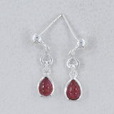 925 Starling Silver Garnet Earrings