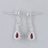 925 Starling Silver Garnet Earrings