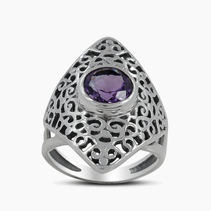 925 Sterling Silver Amethyst Rings