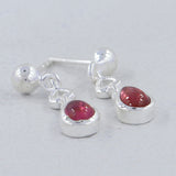 925 Starling Silver Garnet Earrings