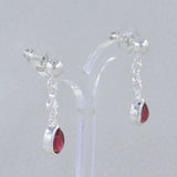 925 Starling Silver Garnet Earrings