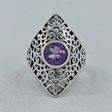 Amethyst Silver Ring