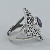 Amethyst Silver Ring