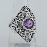 925 Starling Silver Amethyst Ring