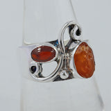 Fanta Garnet  Silver Ring