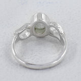 Natural Rainbow Moonstone Silver Ring