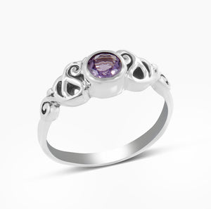 Amethyst Silver Rings