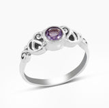 Amethyst Silver Rings