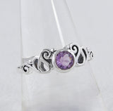 Amethyst Silver Ring