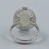 Rainbow Moonstone Silver Rings