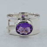 Amethyst Silver Ring