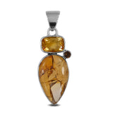 Brecciated Mookaite Silver Pendant