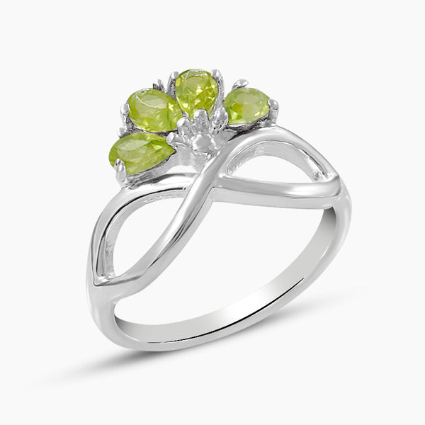 Natural Garnet Silver Rings