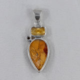 Brecciated Mookaite Silver Pendant