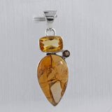 Brecciated Mookaite Silver Pendant