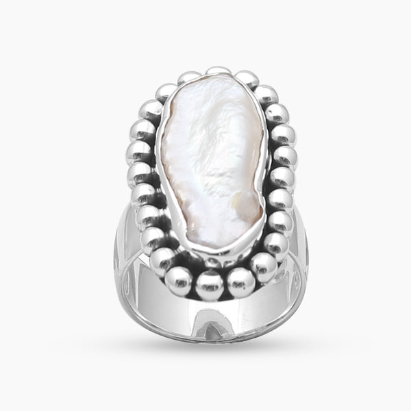 Fresh Water Pearl Silver Rings