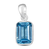 Blue Topaz 925 Sterling Silver Pendant