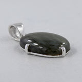 Natural Labradorite Gemstone Prong Set Sterling Silver Pendant