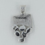 Multi-Color Tourmaline Solid Silver Pendant