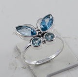 Blue Topaz Silver Ring