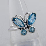 Blue Topaz Silver Ring