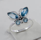 Blue Topaz Silver Ring