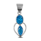 Blue Topaz 925 Sterling Silver Pendant