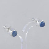 Tanzanite Cabochon Studs Silver Earring