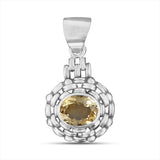 Citrine 925 Sterling Silver Pendant