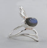 Natural Dendritic Opal Silver Ring