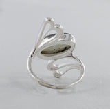 Natural Dendritic Opal Silver Ring