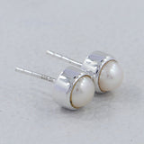 Pearl Silver Studs Earrings