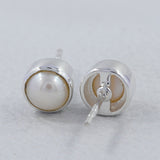 Pearl Silver Studs Earrings