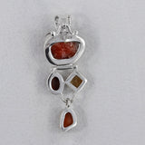 925 Silver Fanta Garnet Pendants
