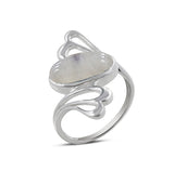 Natural Dendritic Opal Silver Ring