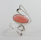 Natural Dendritic Opal Silver Ring