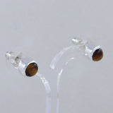 Tanzanite Cabochon Studs Silver Earring