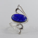 Natural Dendritic Opal Silver Ring