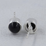 Tanzanite Cabochon Studs Silver Earring